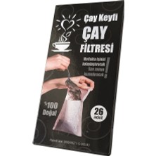 Premium Çay Keyfi Çay Demleme Poşeti Kağıt Filtre 26 Poşet Tekli Paket %100 Doğal