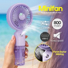Feny FN-F50 Mor Kademeli Ultra Sessiz Buharlı Şarjlı 800MAH Mini El Fanı