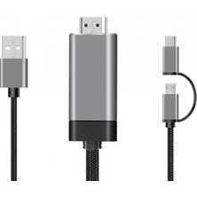 Pileli Store Pilelistore Skygo ZR775 LD36 3 In 1 USB To Hdtv Cable Görüntü Aktarıcı