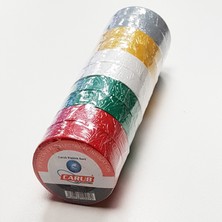 Carub 10'lu Paket Karışık Renk İzole Bant 18mm Özellikli Elektriksel İzolasyon İçin Kullanım