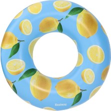 Bestway 119 cm Limon Desenli Deniz Yatağı Mavi Renk Hızlı Şişirme Özelliği ile Kullanıma Hazır 36229