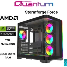 Quantum Gaming Stormforge Force Ryzen 7 5700X 32GB Ddr4 1tb Nvme RTX5060TI 16GB Masaüstü Oyun Bilgisayarı