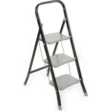 Perilla Class 3 Basamaklı Merdiven Siyah Renkli Kaymaz Basamaklar ile Ergonomik Tasarım