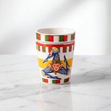 Baci Milano Dolce Vita Trinacria Kapaklı Espresso Fincanı 7 cm Porselen