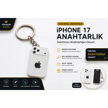 YSN Sounds Telefon Görünümlü Anahtarlık , iPhone 17 Beyaz Anahtarlık - iPhone Görünümlü Araba Anahtarlığı
