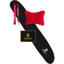 Renault 12 / Toros Ön Göğüs Torpido Koruma Halısı / Kırmızı Araç Boyun Yastığı & Renault Oto Aksesuar