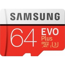 Samsung EVO Plus MB-MC64GA/TR 64GB 100 MB/s microSDXC Kart UHS-I ile Yüksek Hız ve Geniş Uyumluluk