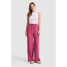 U.S. Polo Assn. Kadın Fuşya Kanvas Pantolon 50321992-VR023