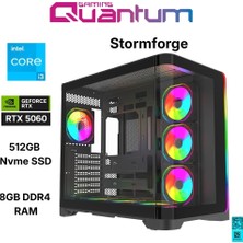 Quantum Gaming Stormforge Intel I3 12100 8gb Ddr4 512GB Nvme Rtx 5060 Masaüstü Oyun Bilgisayarı