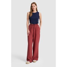 U.S. Polo Assn. Kadın Vişne Kanvas Pantolon 50321992-VR223