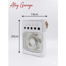 Atay Garage Su Hazneli Buharlı Mini Vantilatör Masa Üstü  Fan