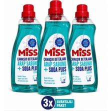 Miss Sıvı Çamaşır Deterjanı Arap Sabunu ve Soda Etkili 1500 ml  x 3
