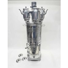 Bayraktar 25 Litre Büyük Semaver 3 Demlik Koyma Yerli
