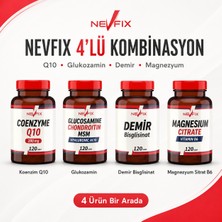 Nevfix Koenzim Q10 Glukozamin Demir Bisglisinat Magnezyum Sitrat 4’lü Takviye Seti