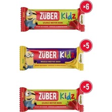Züber Kidz Meyve Bar Deneme Paketi 25g x 16 Adet (Çilekli, Muzlu)