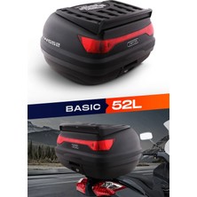 Wogen WG52 Basic Motosiklet Siyah Arka Çanta Üst Bagaj (Sırt Daymasız)
