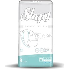 Sleepy Medium Orta Boy Yetişkin Bezi 8 Adet Hızlı Emici Sızdırmaz Bariyerler ile
