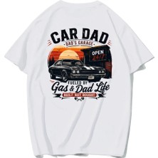 Brz Collection Unisex Oversize Dad Garage T-Shirt (Beyaz)