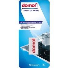 Domol Yedek Başlık 5 Adet Cam Seramik ve Fayans Temizleme Malası Bıçağı İki Taraflı Temizlik Özelliği T40337