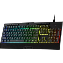 Redragon K525-RGB-PRO  104 Tuşlu Kablolu Rgb Membran Türkçe Oyun Klavyesi, Mekanik Hissi ve Smooth Linear Switch, Fps Oyuncuları Için