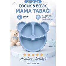 Mor Bebe Ultra Lüx Çocuk ve Bebek Mama Tabağı [ Mavi ]