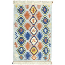 Soho Antiq Miraz Geometrik Tasarımlı Yün Kilim 113X172 cm