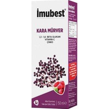 İmubest Kara Mürver 150 ml Şurup Çinko ve Vitamin C İçeren Takviye Edici Gıda Türkiye Menşeli