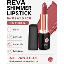 Reva Shimmer Lipstick Wild Rose No:902 Işıltılı Parlak Vegan Temiz Ruj