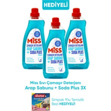 Miss Sıvı Çamaşır Deterjanı Arap Sabunu Etkili 3'lü Set 1500 ml Hipoalerjenik Özellikli