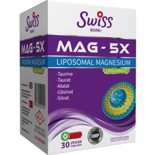 Swiss Bork Mag - 5x Liposomal Magnesium 30 Vegan Kapsül Yetişkinler İçin Takviye Edici Gıda