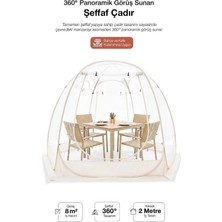 Forestia Şeffaf Çadır - 350X350X205 cm - 4 Kişilik Lüks Keyif Çadırı