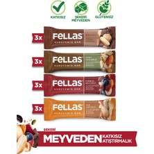 Fellas Kuruyemiş Bar (30 g) Karma Kutu - 12 Adet (4 Çeşit)