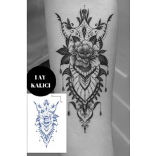 Zurafa Shop Çiçek Figürlü 12 Saat Sonra Kararan Geçici Orta Dövme Tattoo