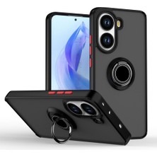 Gpack Xiaomi Poco X7 Pro Kılıf Montreal Yüzüklü Standlı Arkası Buğulu Araç Tutucu Özellikli