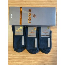 Mısırlı Modal Kısa Konç Erkek Diyabetik Şeker Çorap Lastiksiz 6'lı Paket Siyah