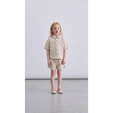 Dundee Kids Unisex Krem Denim Şortlu Takım