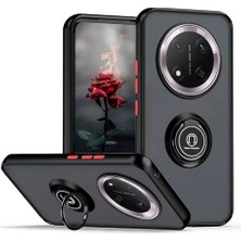 Gpack Honor Magic 7 Lite Kılıf Montreal Yüzüklü Standlı Arkası Buğulu Araç Tutucu Özellikli