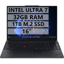 Lenovo Nb E16 G2  21MA008XTX Ultra 7-155H - 32GB Ram - 1tb M.2 SSD - W11P - 16" Taşınabilir Bilgisayar