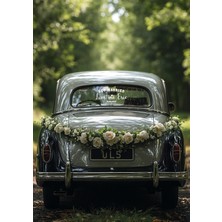 Lora Wedding Gelin Arabası Cam Yazısı İsme Özel 38cm Altın | “Get Married” ve İsimleriniz Yazılı Düğün, Nikah, Nişan İçin Araba Cam Yazısı Sticker, Folyo, Vinil