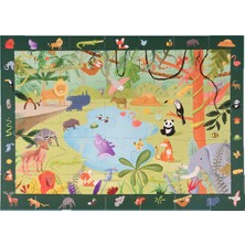 Kidmosfer Buzz Puzzle - Jungle 35 Parça Eğlenceli Tasarım 2-7 Yaş Arası Hayvan Temalı Yapboz