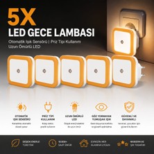 LED Energy 5ADET 1W Fotoselli Gece Lambası Sensörlü Otomatik Işık