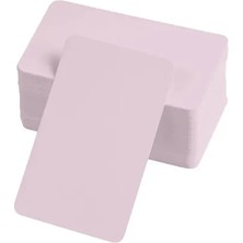 Dodes Boş Kelime Kartları 5x8 cm - 50 Adet Oval Kenarlı | Tabu &amp; Not Kartları - Pembe
