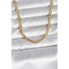 Mey Ithalat® cm 14K Gold Renk Zincir Model 45 cm Kadın Kolye