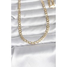 Mey Ithalat® cm 14K Gold Renk Kalın Zincir Model 60 cm Kadın Kolye