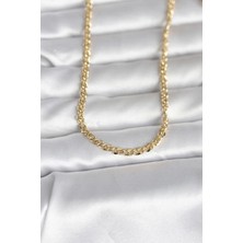 Mey Ithalat® cm 14K Gold Renk Zincir Model 60 cm Kadın Kolye
