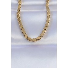 Mey Ithalat® 316L Çelik Gold Renk Arpa Model Kolye