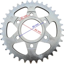 OEM Rks R250 Arka Dişli 520-36T Iç 64 mm 6 Delikli Küçükgöbekli Öm