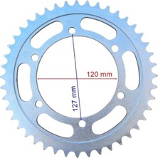 OEM Rks R250 Arka Dişli 520-44T Iç 120 mm 6 Delikli Geniş Göbekli Öm