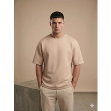 Polo Garage Düşük Omuz Salaş Kalıp Kısa Kollu Bisiklet Yaka T-Shirt 313012