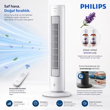 Philips Kumandalı 5000 Serisi Kule Tipi Vantilatör, Aroma Koku Özellikli + 40ML Uçucu Doğal Lavanta Yağı 40 W, 28 Db
